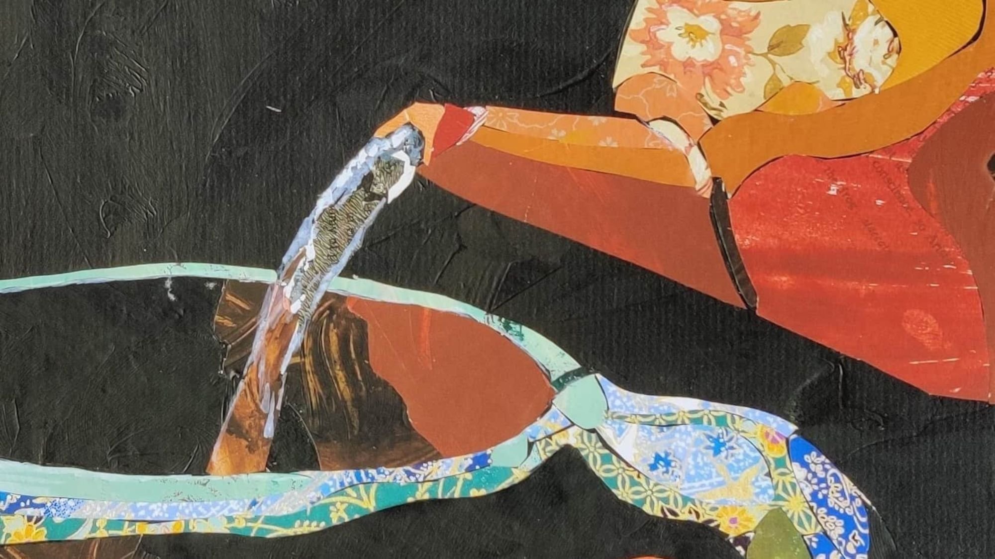 Collage of a teapot pouring water